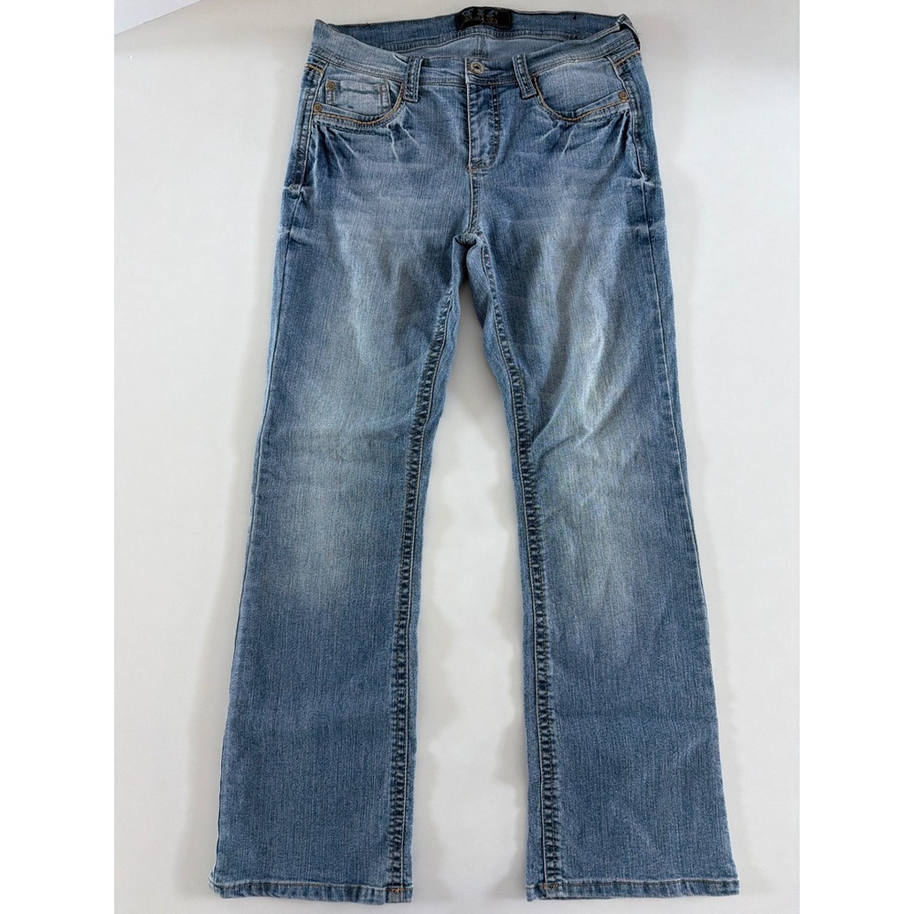 TJC Jeans Company Womens Size 10 Bootcut Embroidered Studded Pocket Denim Jeans